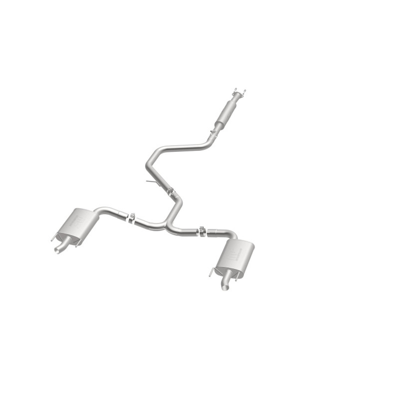 MagnaFlow Cat-Back SS 2.25/2.5in Dual Split Rear Exit Polished 3in Tip 2015 Chev Impala 3.6L V6 - 19023