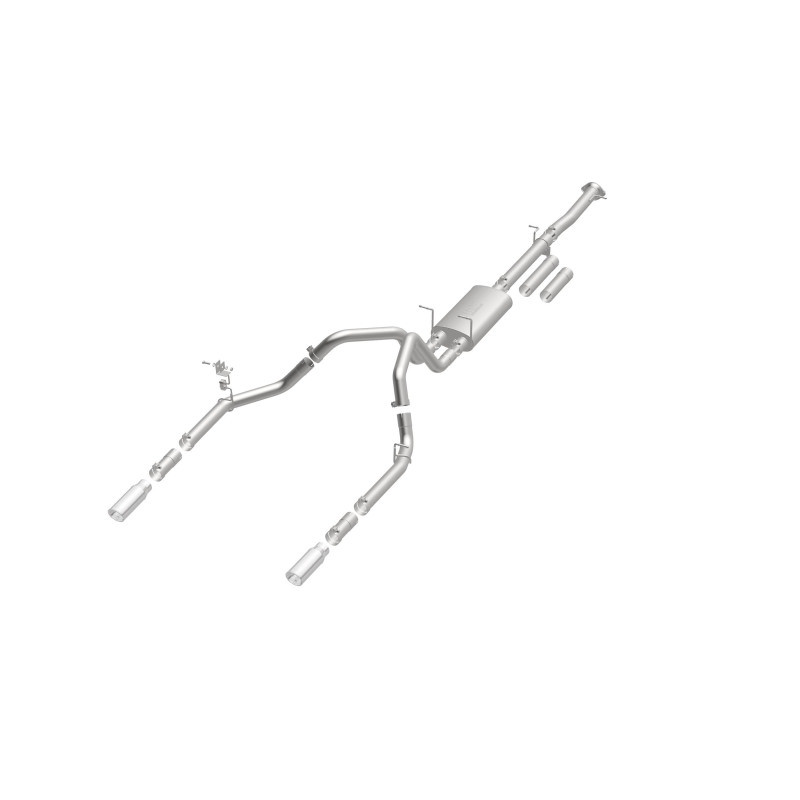 MagnaFlow Stainless Cat-Back Exhaust 2015 Chevy Silverado 2500HD 6.0L Dual Split Rear Exit 4in - 19027