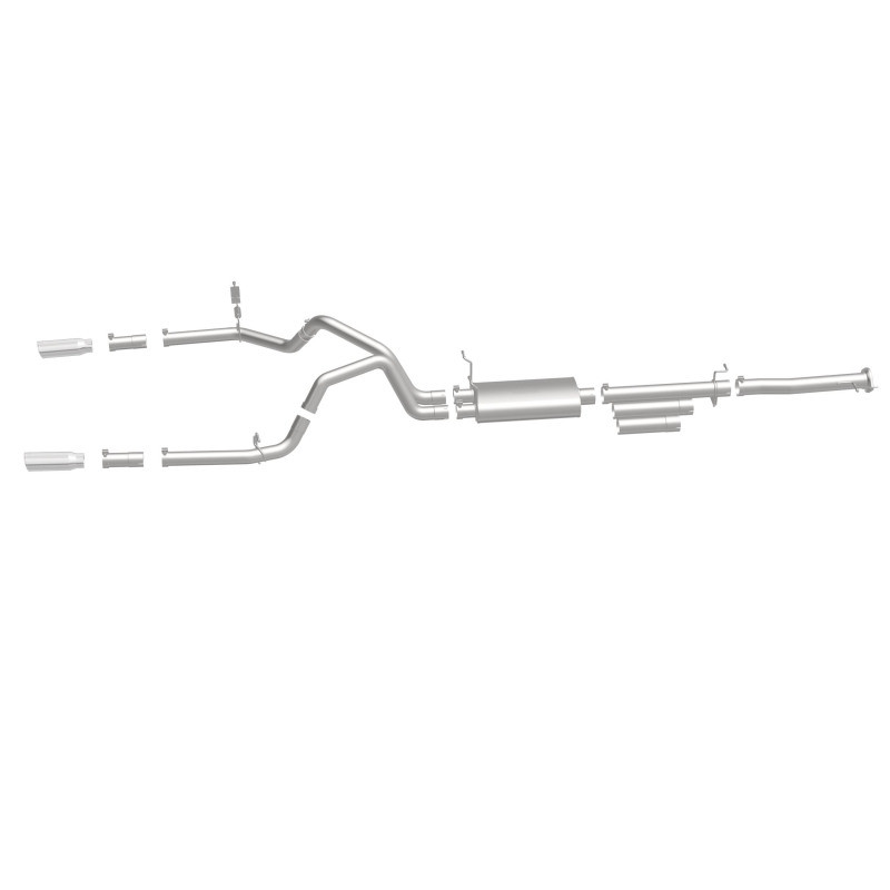MagnaFlow Stainless Cat-Back Exhaust 2015 Chevy Silverado 2500HD 6.0L Dual Split Rear Exit 4in - 19027
