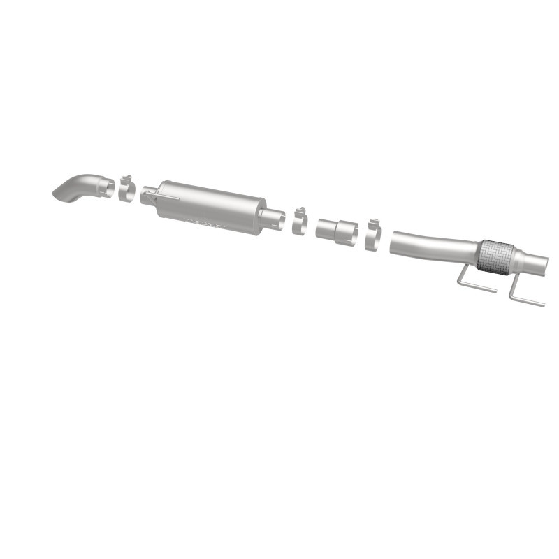 MagnaFlow Cat-Back, SS, 2.5/3in, Turn Down In Front Rear Tire 2015 Ford F150 2.7L V6T Ext Cab - 19056