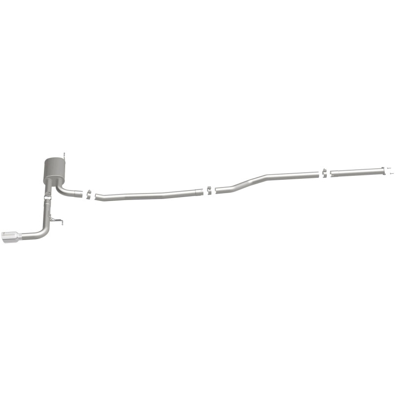 MagnaFlow Cat Back, SS, 2.5in, Street, Single Straight Pass. Polished 4in Tip, 2015 Ford Fusion 2.5L - 19096