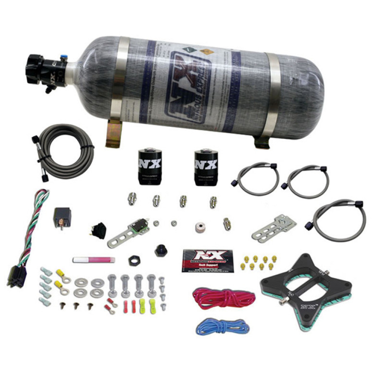 Nitrous Express 96-04 Ford Mustang 4.6L 2 Valve Nitrous Plate Kit w/Composite Bottle - 20946-12