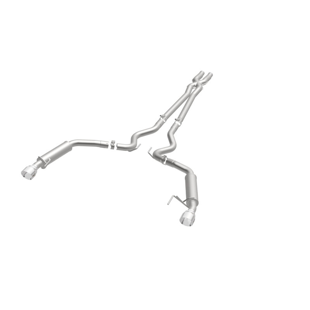 MagnaFlow Cat Back, SS, 2.5in, Competition, Dual Split Polished 4.5in Tips 2015 Ford Mustang V6 3.7L - 19099