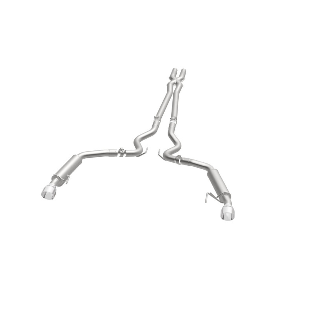 MagnaFlow Cat Back, SS, 2.5in, Competition, Dual Split Polished 4.5in Tips 2015 Ford Mustang V6 3.7L - 19099