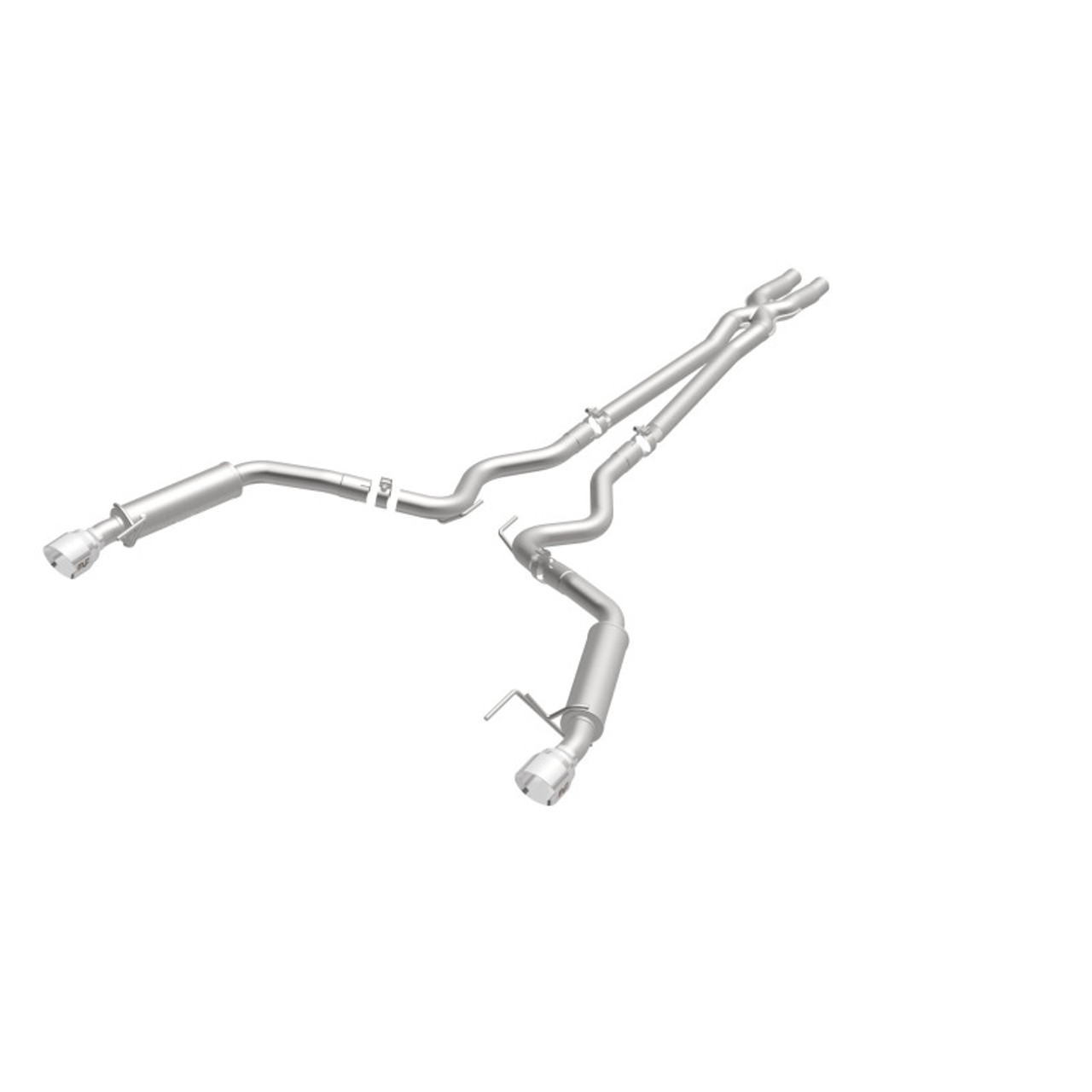 MagnaFlow Cat Back, SS, 2.5in, Competition, Dual Split Polished 4.5in Tips 2015 Ford Mustang V6 3.7L - 19099