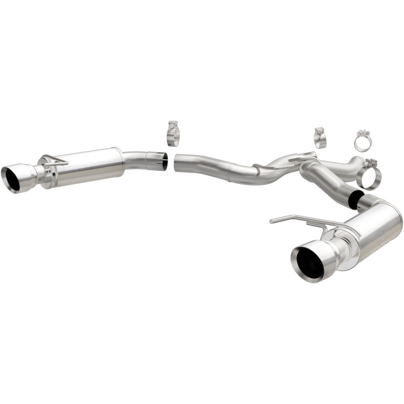 MagnaFlow Axle Back, SS, 3in, Competition, Dual Split Polished 4.5in Tip 2015 Ford Mustang GT V8 5.0 - 19103