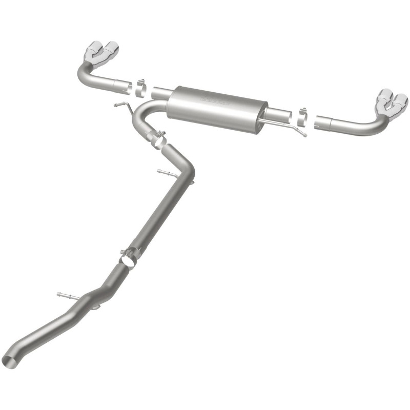 MagnaFlow 15-17 GMC Terrain V6 3.6L 409SS Cat-Back Exhaust Quad Split Rear with 3in Polished Tips - 19114