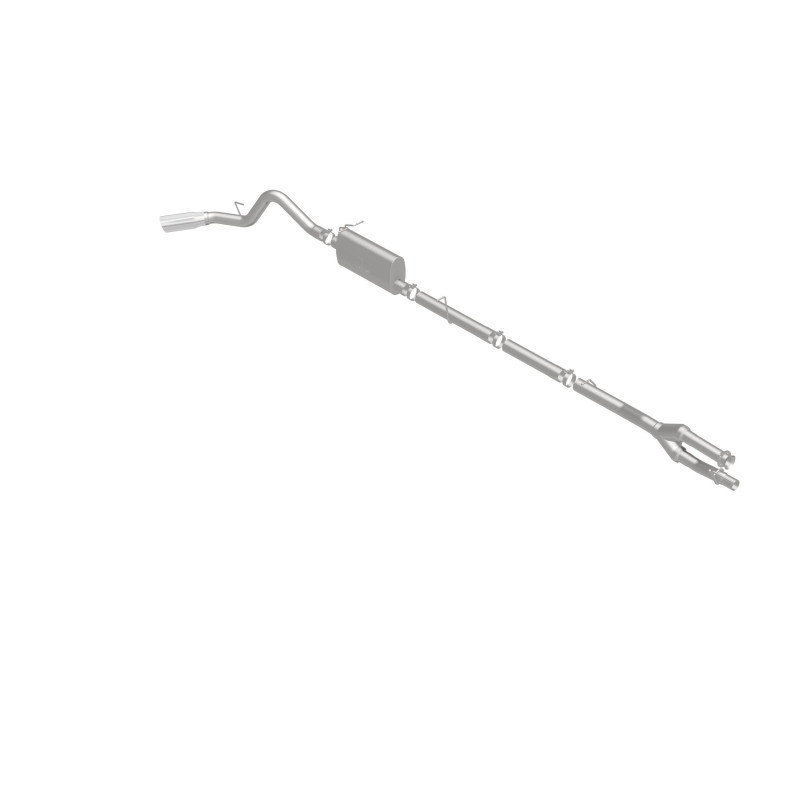 MagnaFlow Sys C/B 11-15 Ford Super Duty F250 6.2L EC CC, SS 3.5in Single Rear Pass Side Ext 5in Tip - 19174