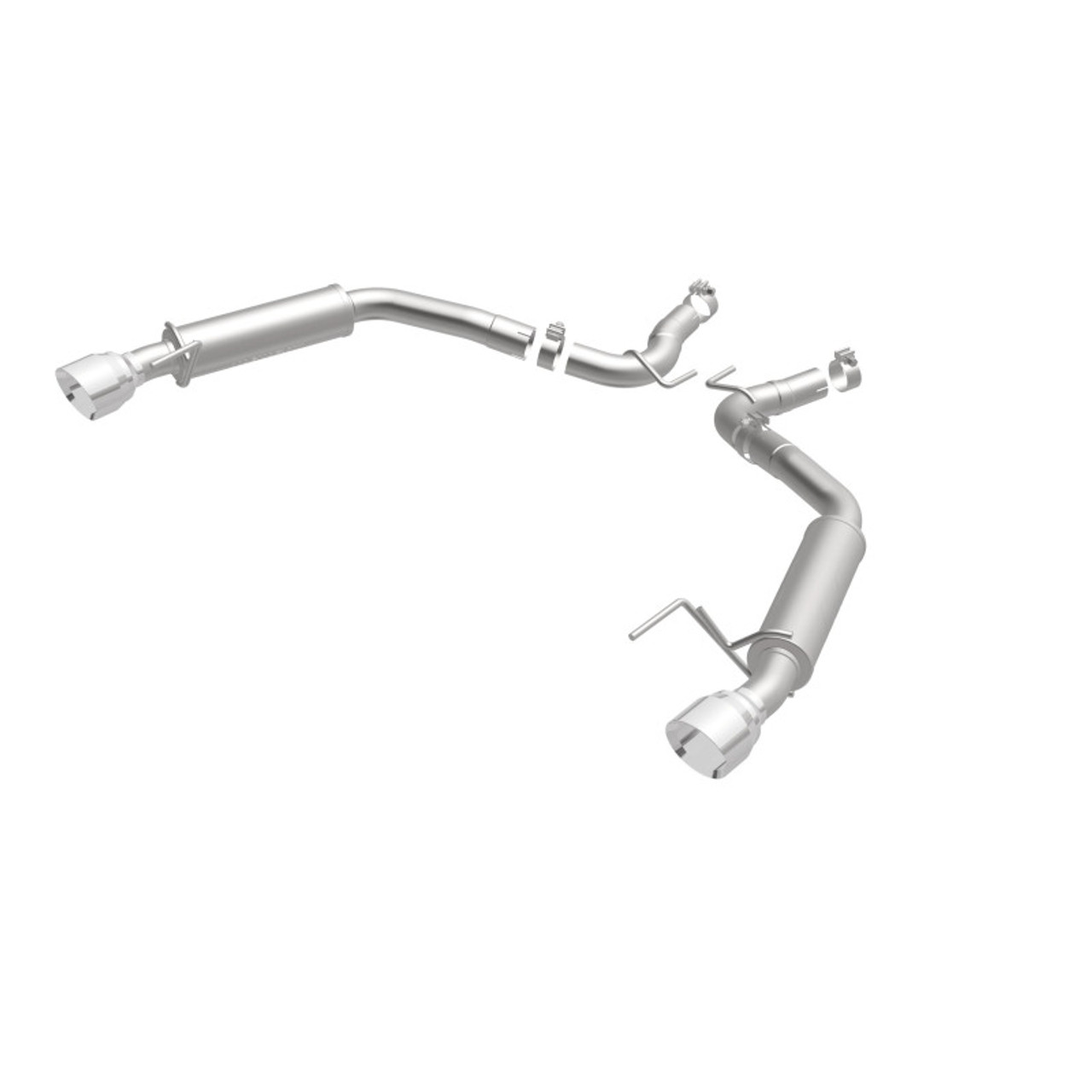 MagnaFlow Axle Back, SS, 2.5in, Competition, Dual Split Polish 4.5in Tip 2015 Ford Mustang Ecoboost - 19179