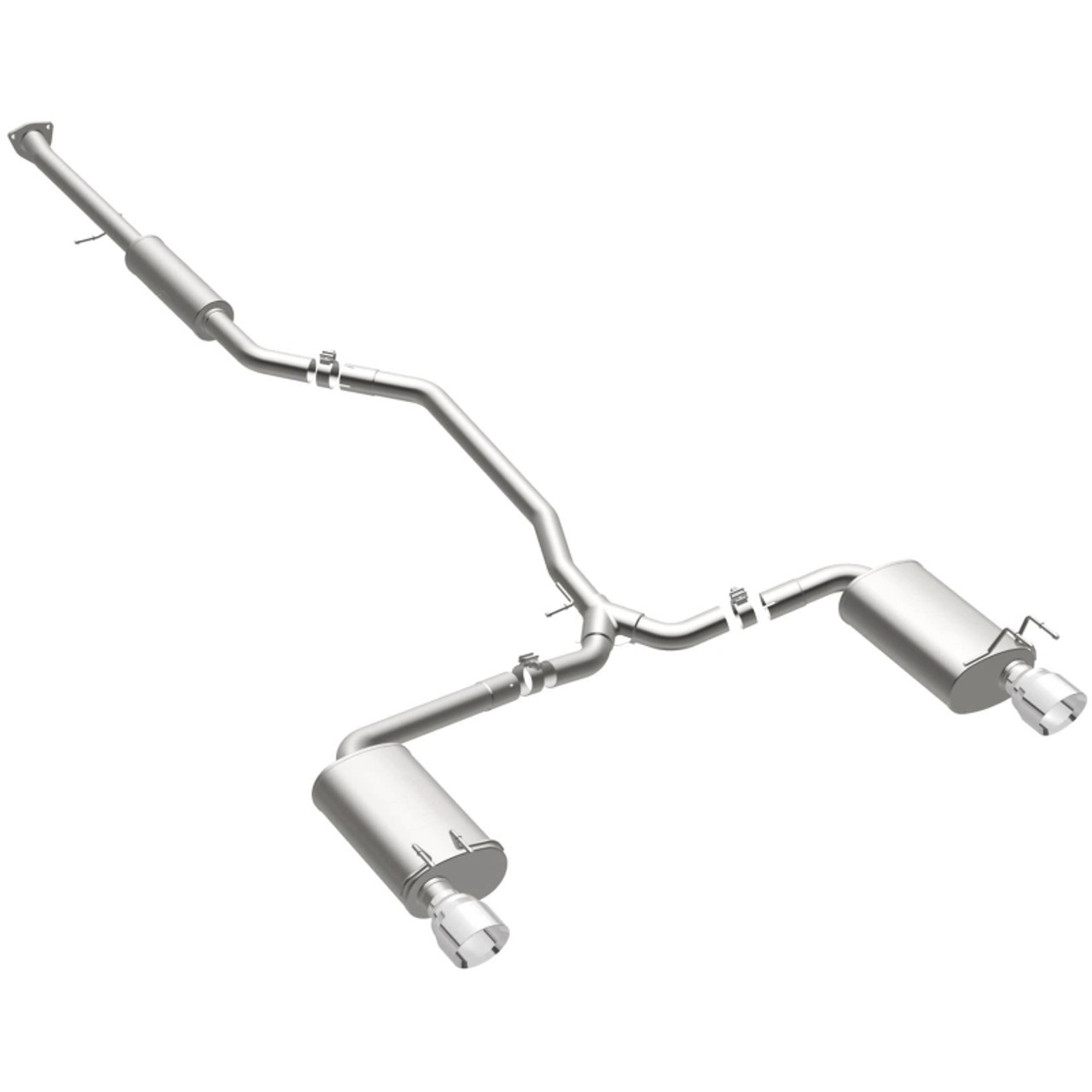 MagnaFlow Sys C/B 2015 Honda Accord 3.5L V6 2.5in SS Dual Split Rear Polished 4.5 Tip - 19181