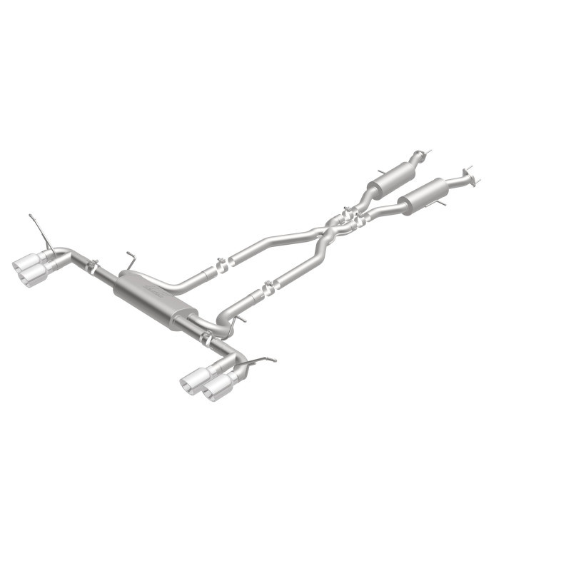 MagnaFlow Cat Back, SS, 2.5in, Quad Split Polish 4in tip 14-15 Jeep Grand Cherokee 3.6L/5.7L V6/V8 - 19193