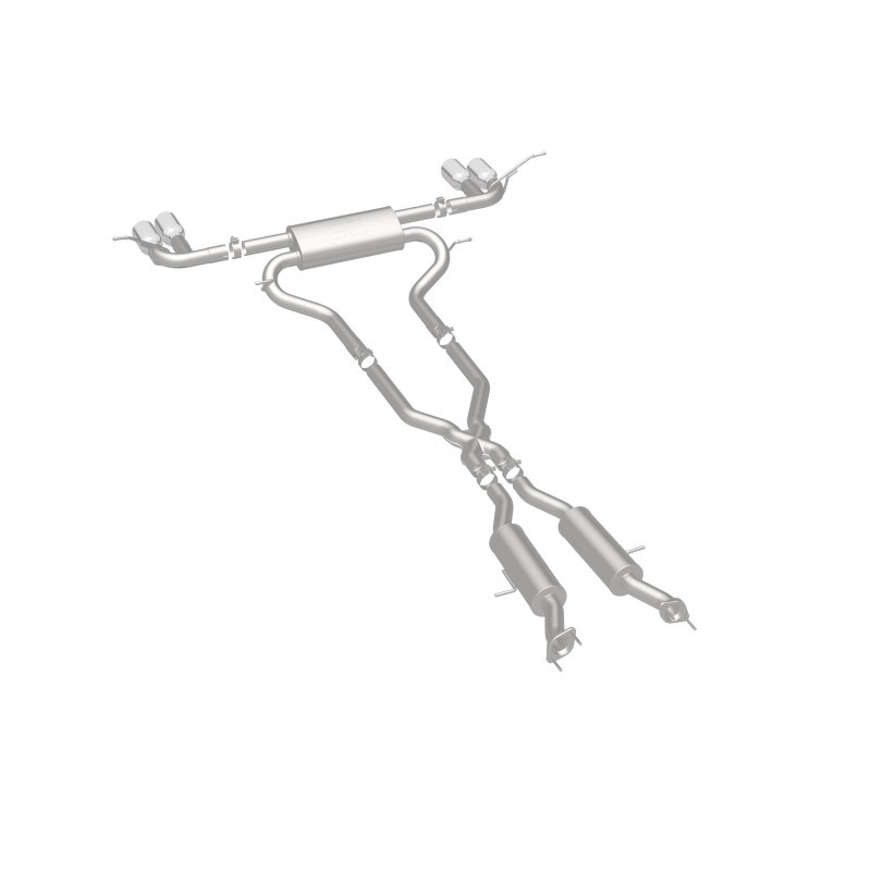 MagnaFlow Cat Back, SS, 2.5in, Quad Split Polish 4in tip 14-15 Jeep Grand Cherokee 3.6L/5.7L V6/V8 - 19193