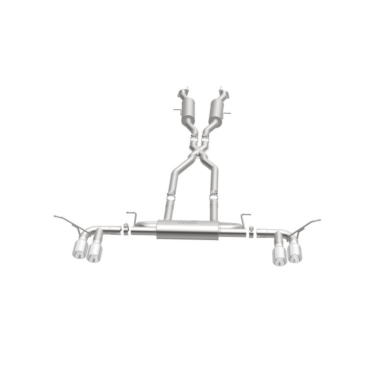 MagnaFlow Cat Back, SS, 2.5in, Quad Split Polish 4in tip 14-15 Jeep Grand Cherokee 3.6L/5.7L V6/V8 - 19193