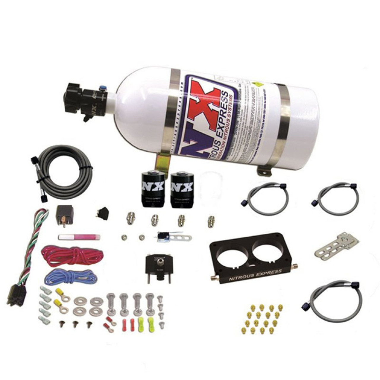 Nitrous Express 96-04 Ford Mustang Cobra 4 Valve (Stock TB) Nitrous Kit (50-300HP) w/10lb Bottle - 20950D-10