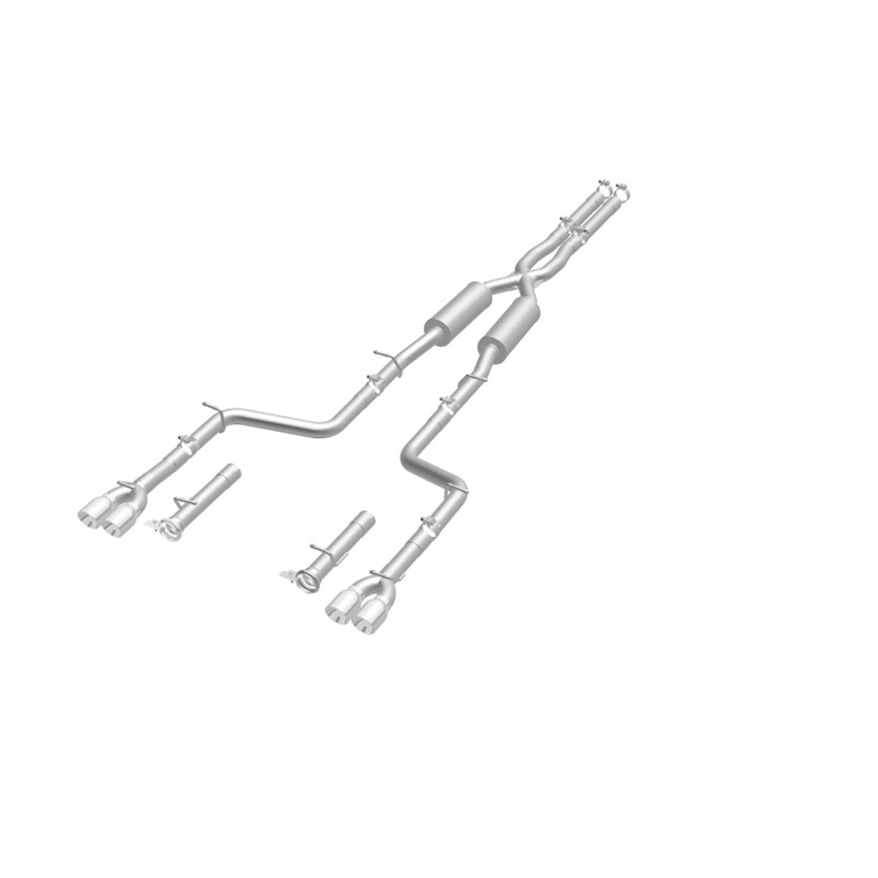 MagnaFlow Cat-Back, SS, 2.5in, Quad Split Rear 3.5in Tip 2015 Dodge Challenger R/T 5.7L - 19209