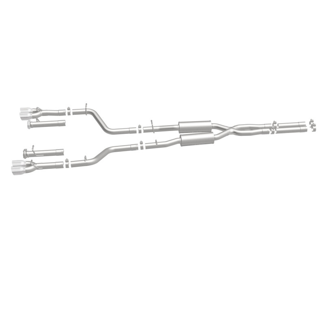 MagnaFlow Cat-Back, SS, 2.5in, Quad Split Rear 3.5in Tip 2015 Dodge Challenger R/T 5.7L - 19209