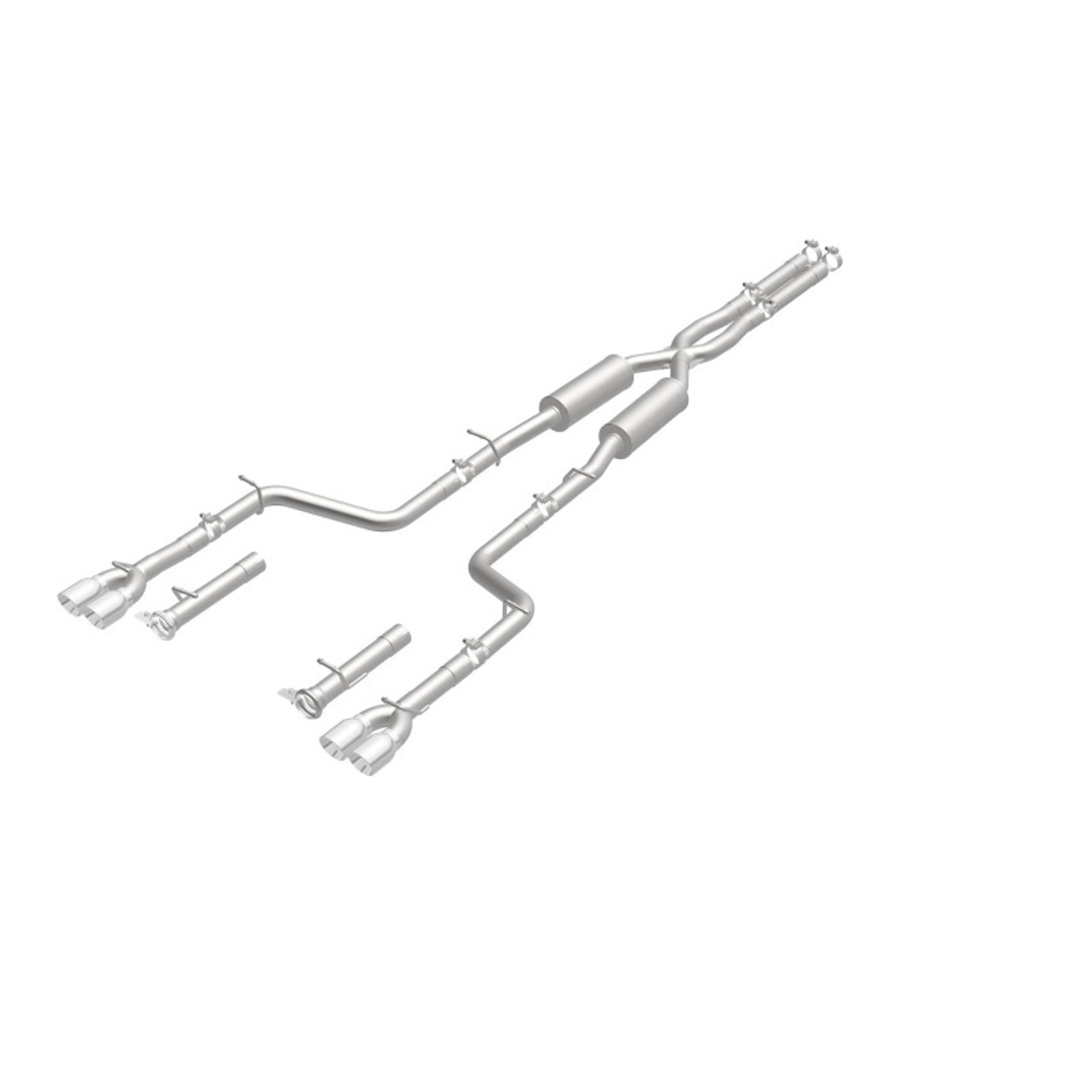 MagnaFlow Cat-Back, SS, 2.5in, Quad Split Rear 3.5in Tip 2015 Dodge Challenger R/T 5.7L - 19209