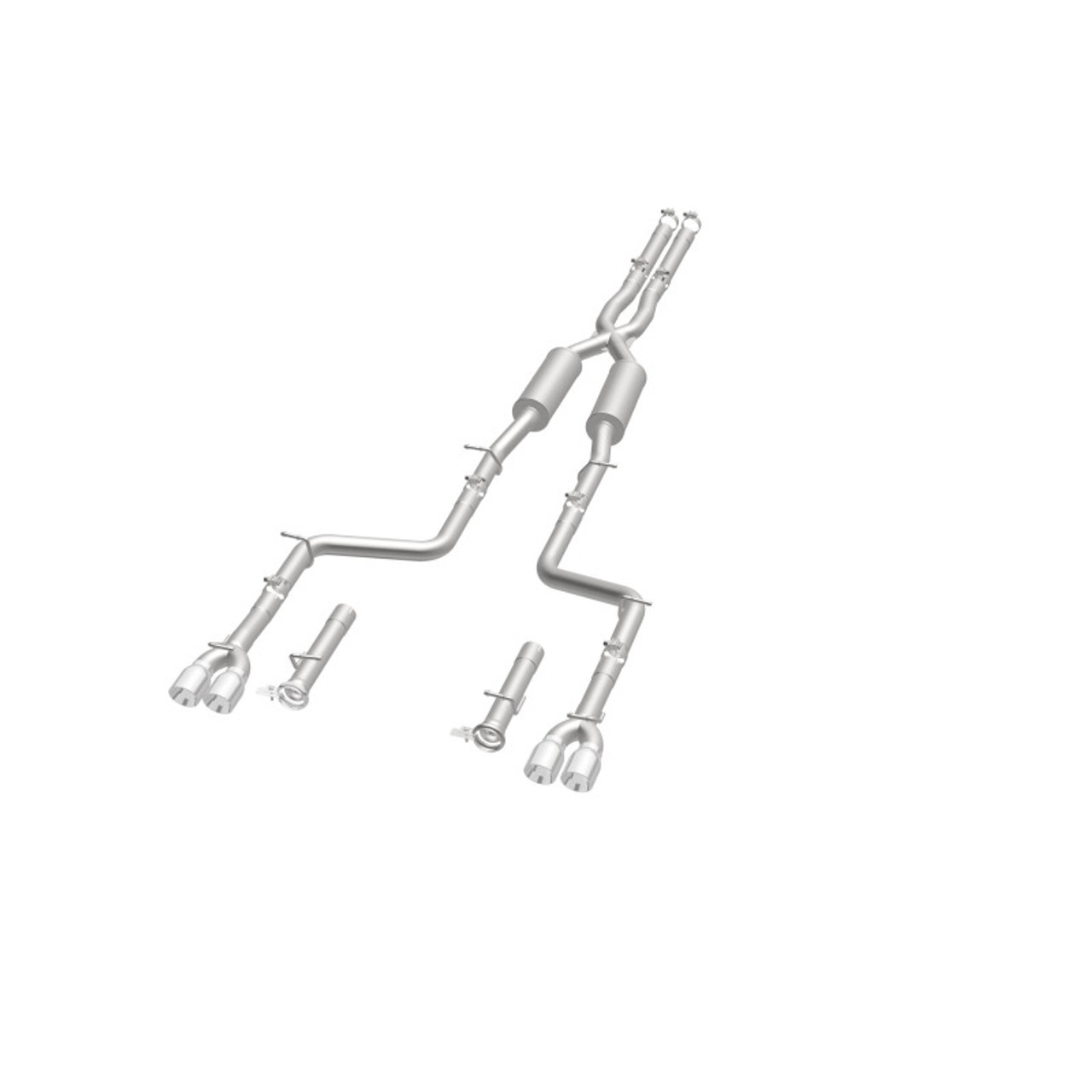 MagnaFlow Cat-Back, SS, 2.5in, Quad Split Rear 3.5in Tip 2015 Dodge Challenger R/T 5.7L - 19209