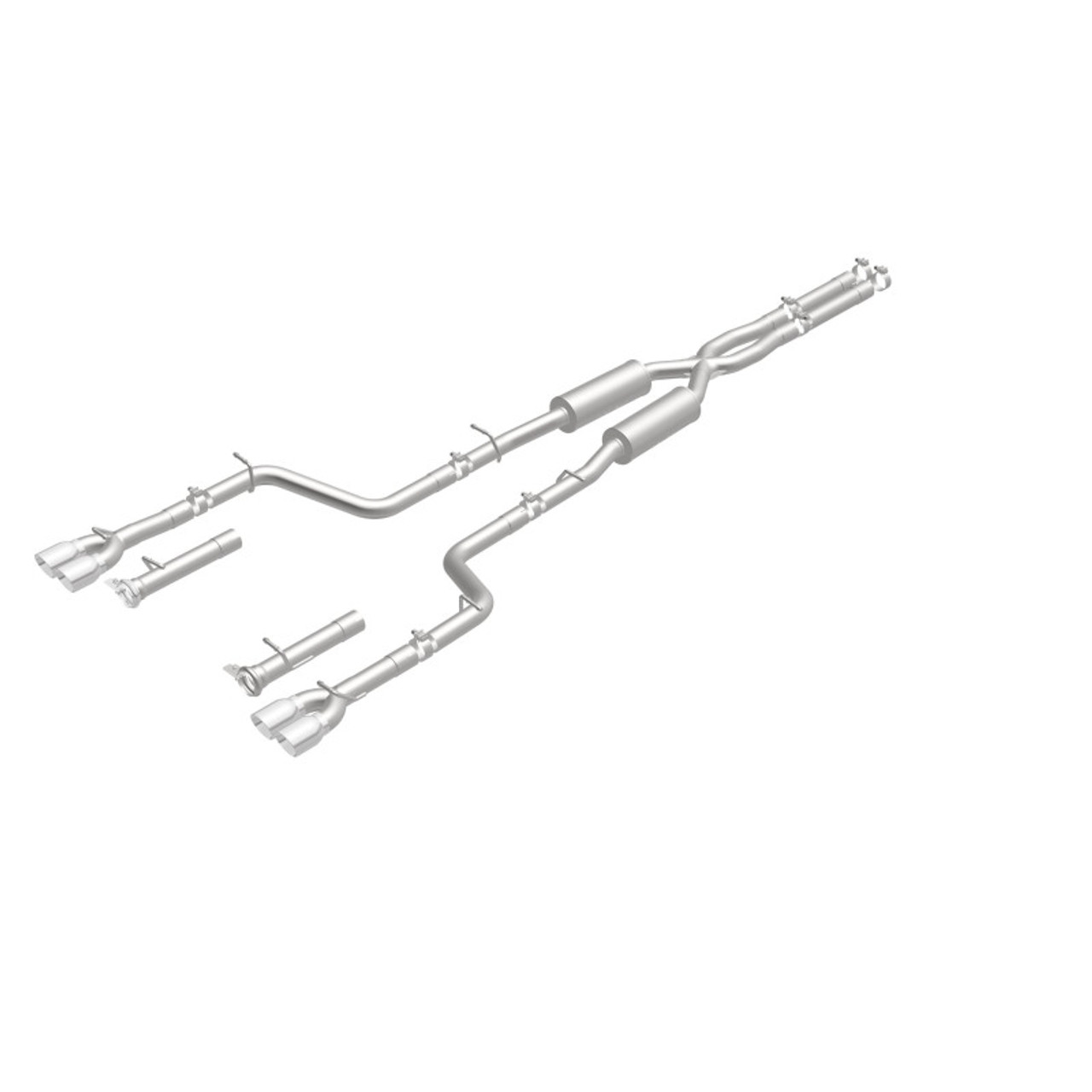 MagnaFlow Cat-Back, SS, 2.5in, Quad Split Rear 3.5in Tip 2015 Dodge Challenger R/T 5.7L - 19209