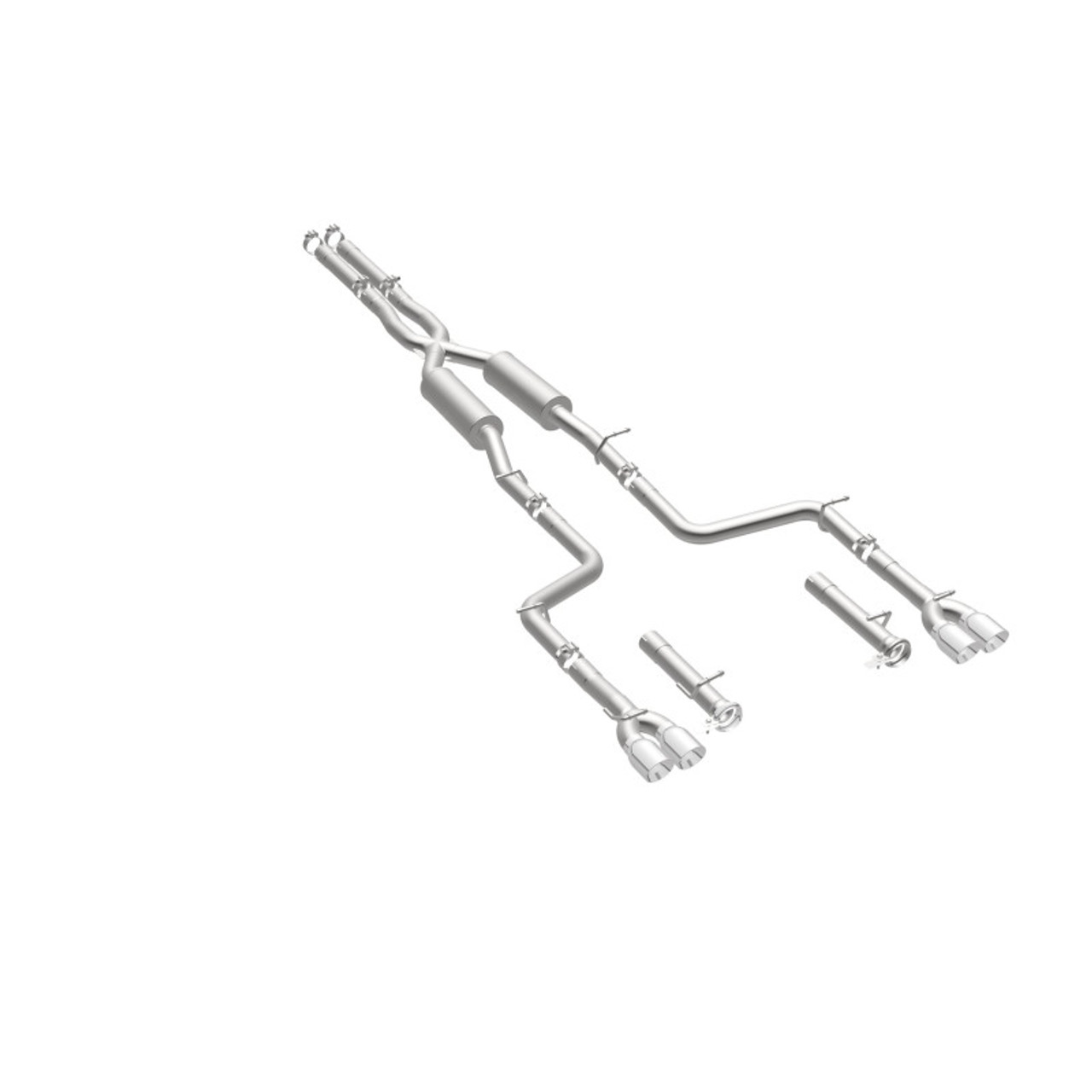 MagnaFlow Cat-Back, SS, 2.5in, Quad Split Rear 3.5in Tip 2015 Dodge Challenger R/T 5.7L - 19209