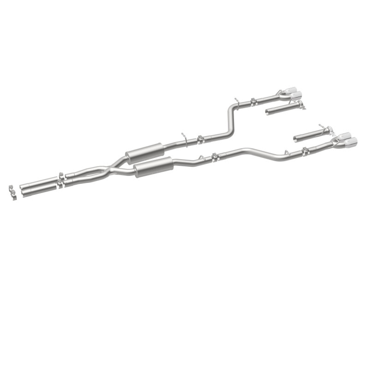 MagnaFlow Cat-Back, SS, 2.5in, Quad Split Rear 3.5in Tip 2015 Dodge Challenger R/T 5.7L - 19209