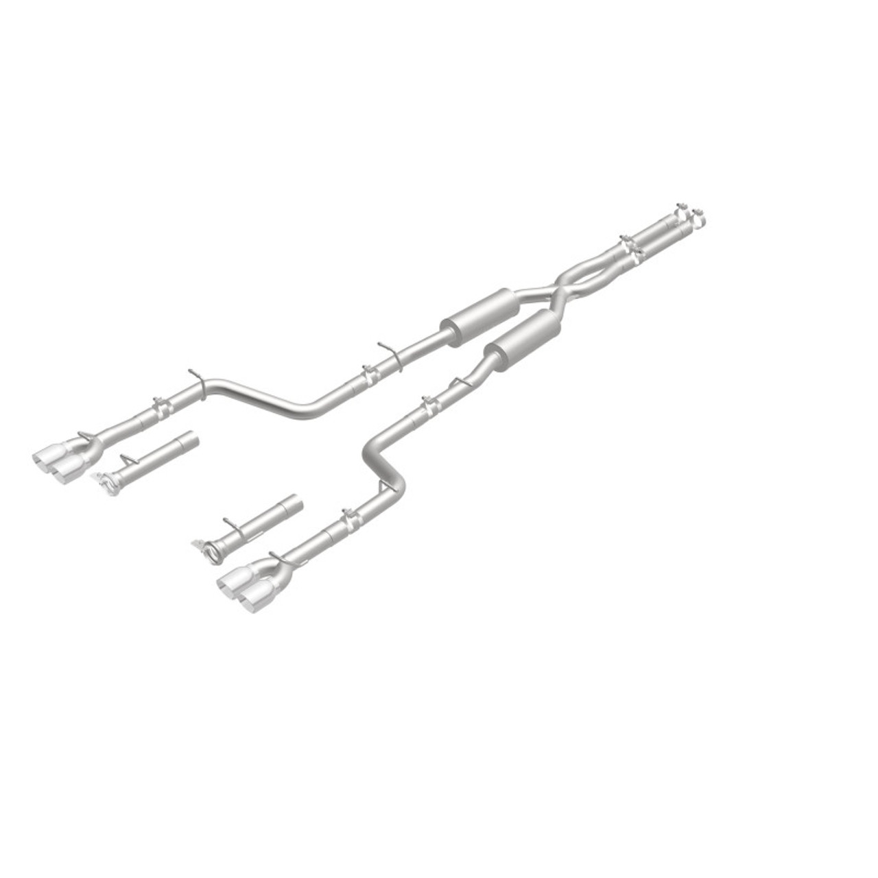 MagnaFlow Cat-Back, SS, 2.5in, Quad Split Rear 3.5in Tip 2015 Dodge Challenger R/T 5.7L - 19209