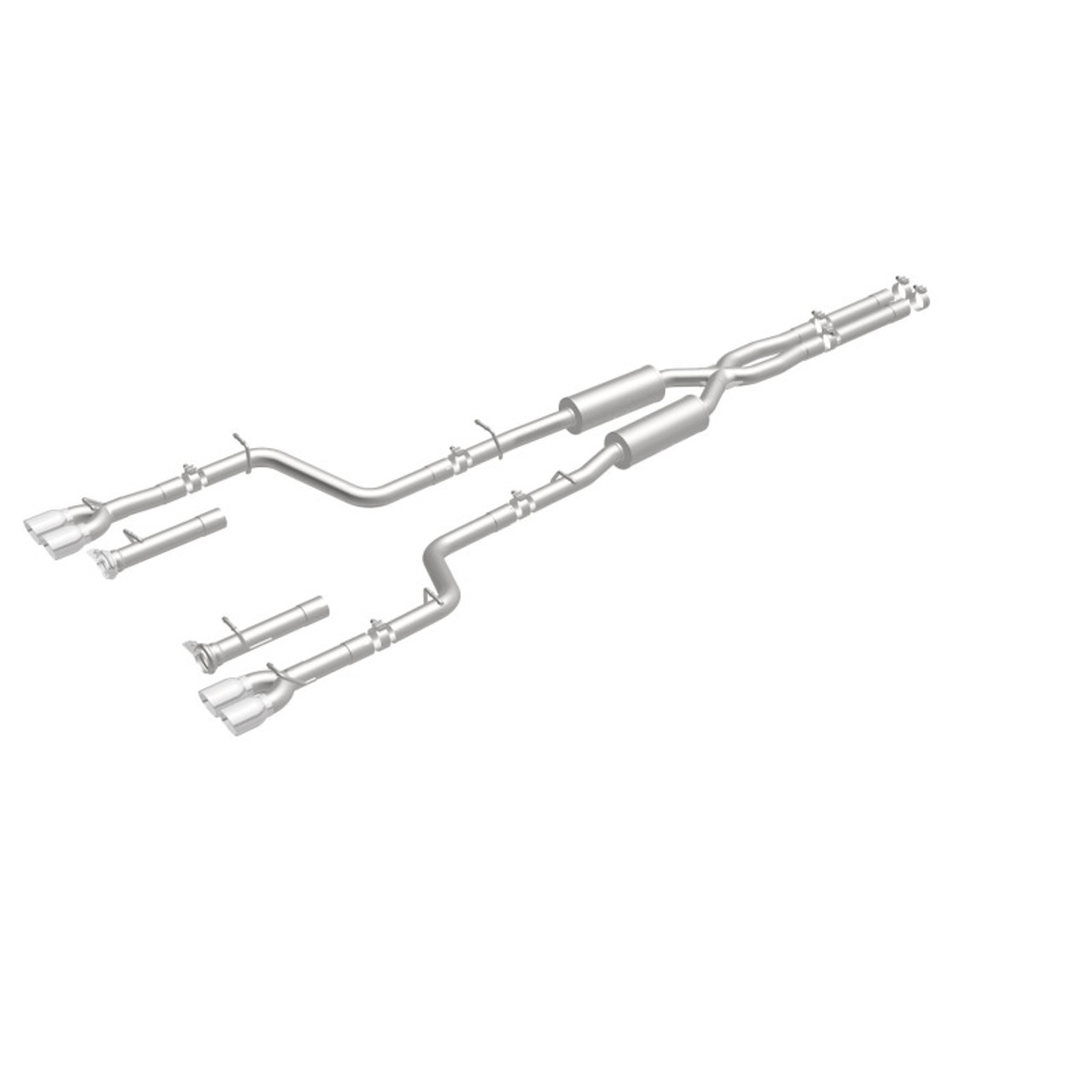 MagnaFlow Cat-Back, SS, 2.5in, Quad Split Rear 3.5in Tip 2015 Dodge Challenger R/T 5.7L - 19209