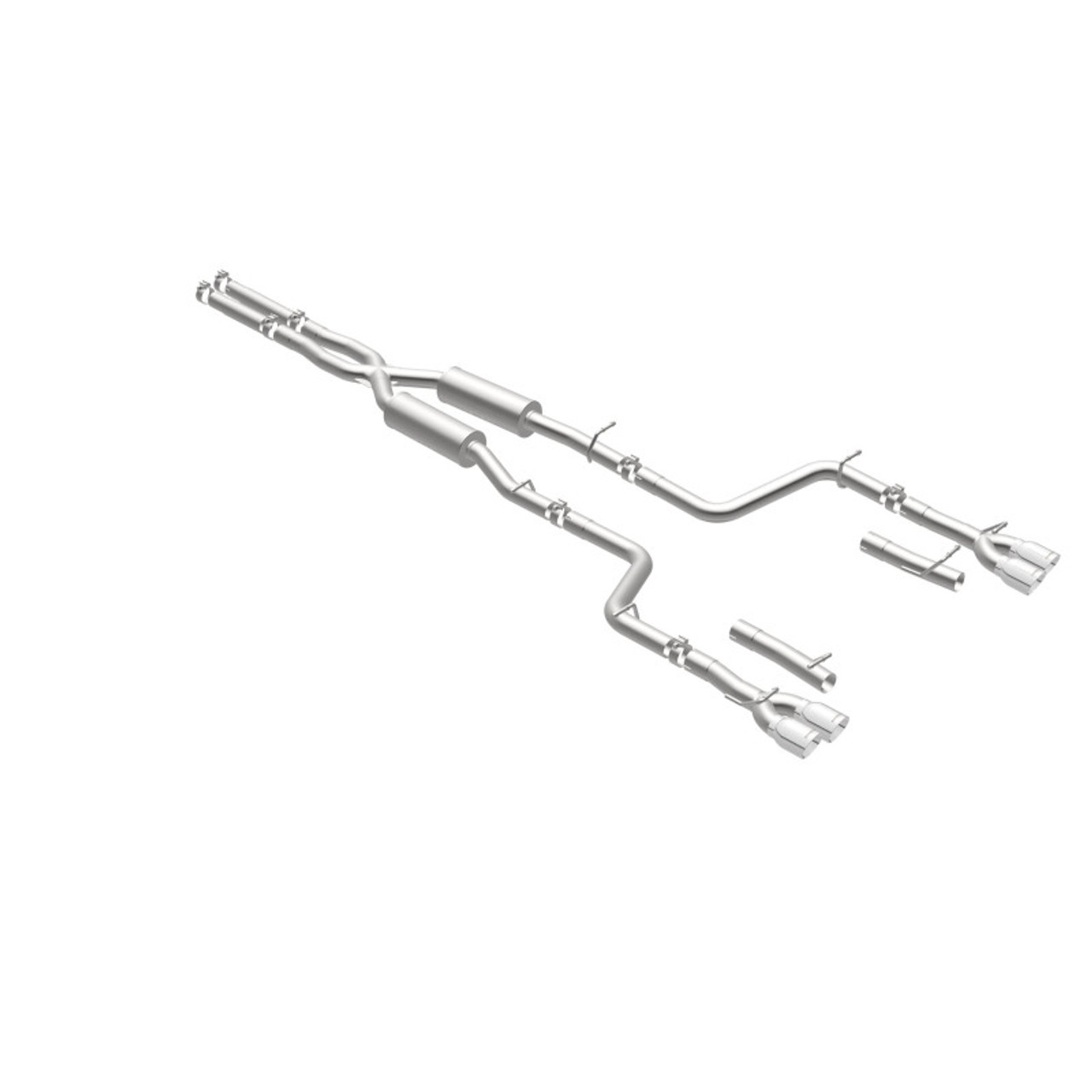 MagnaFlow Cat-Back, SS, 2.5in, Quad Split Rear 3.5in Tip 2015 Dodge Challenger 3.6L V6 - 19217