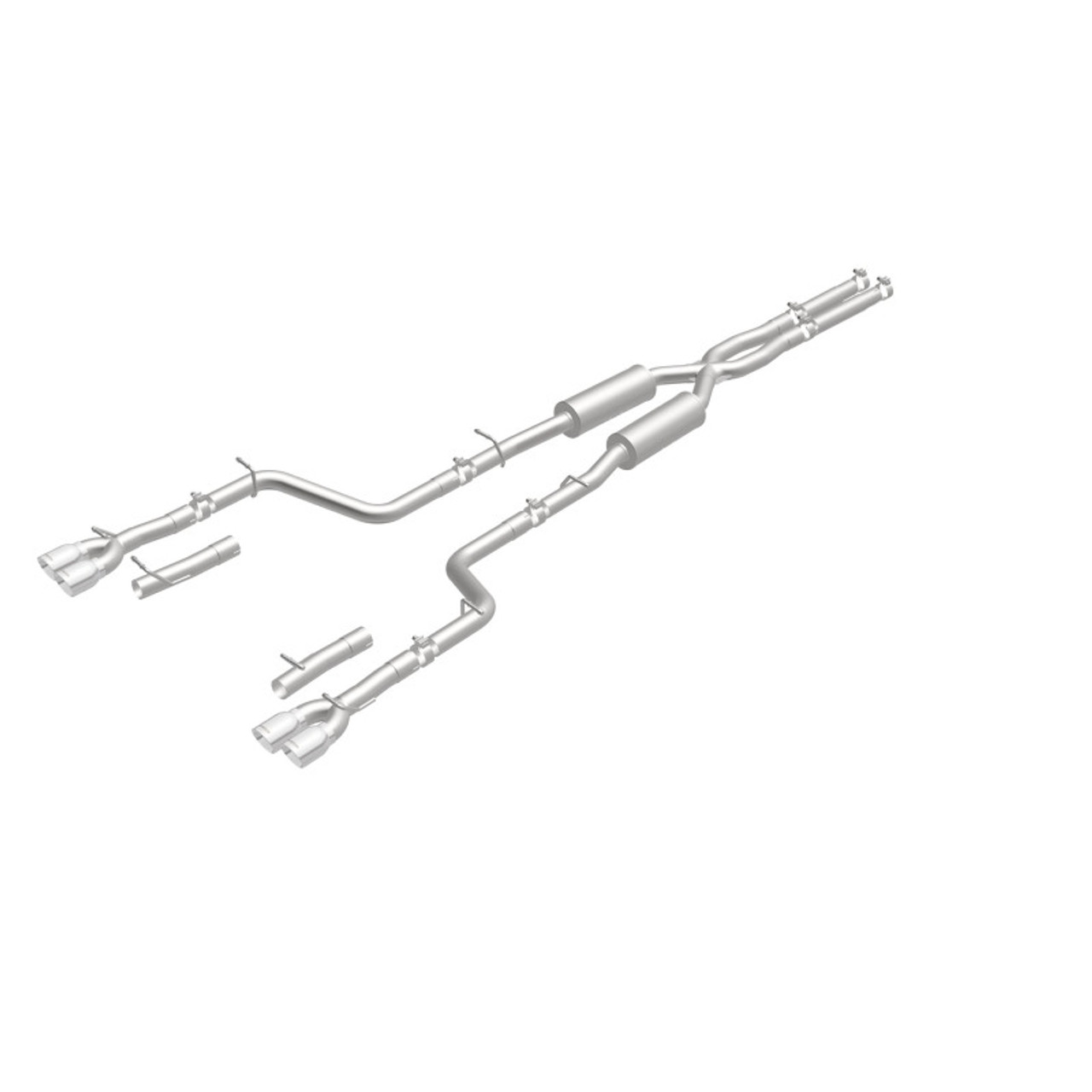 MagnaFlow Cat-Back, SS, 2.5in, Quad Split Rear 3.5in Tip 2015 Dodge Challenger 3.6L V6 - 19217