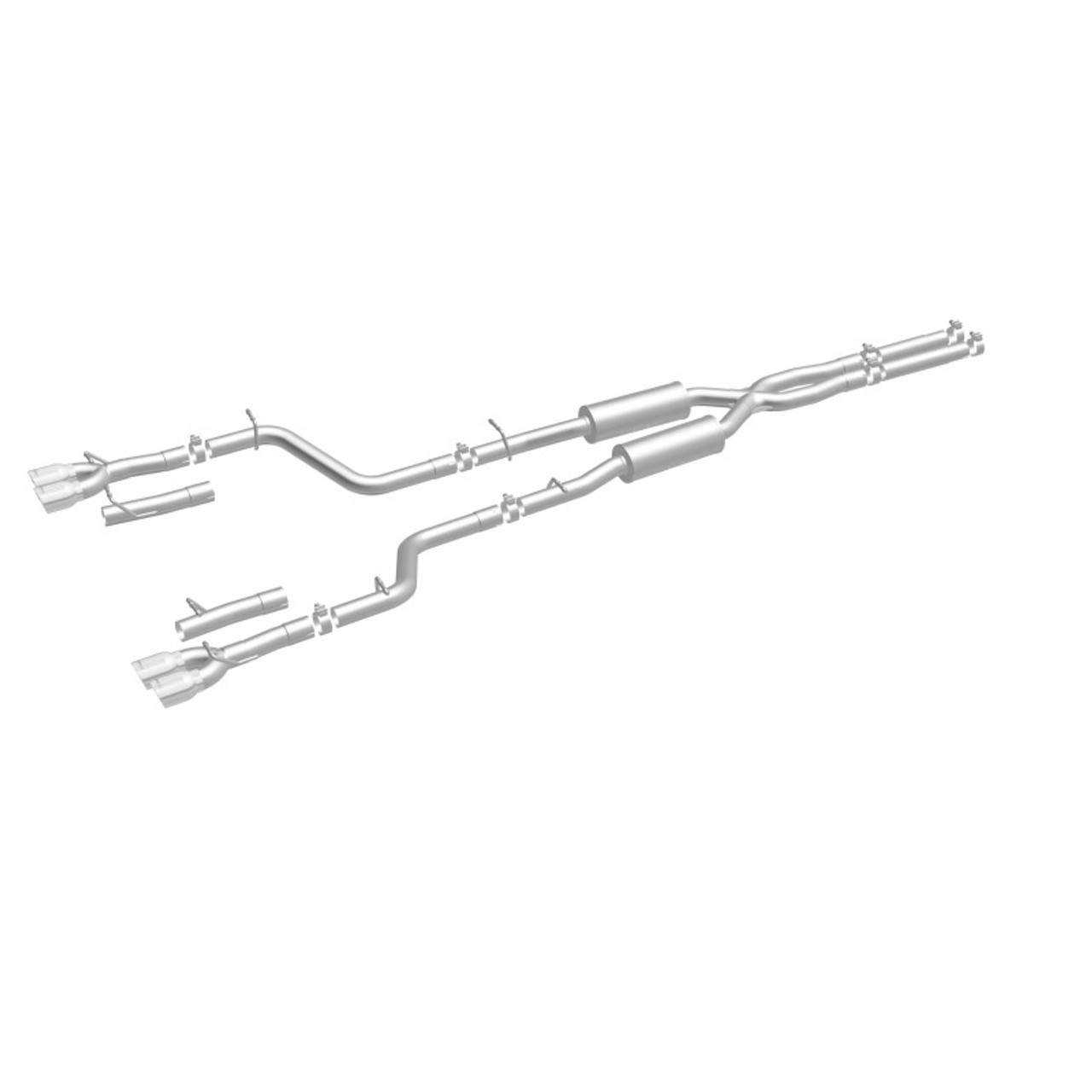 MagnaFlow Cat-Back, SS, 2.5in, Quad Split Rear 3.5in Tip 2015 Dodge Challenger 3.6L V6 - 19217