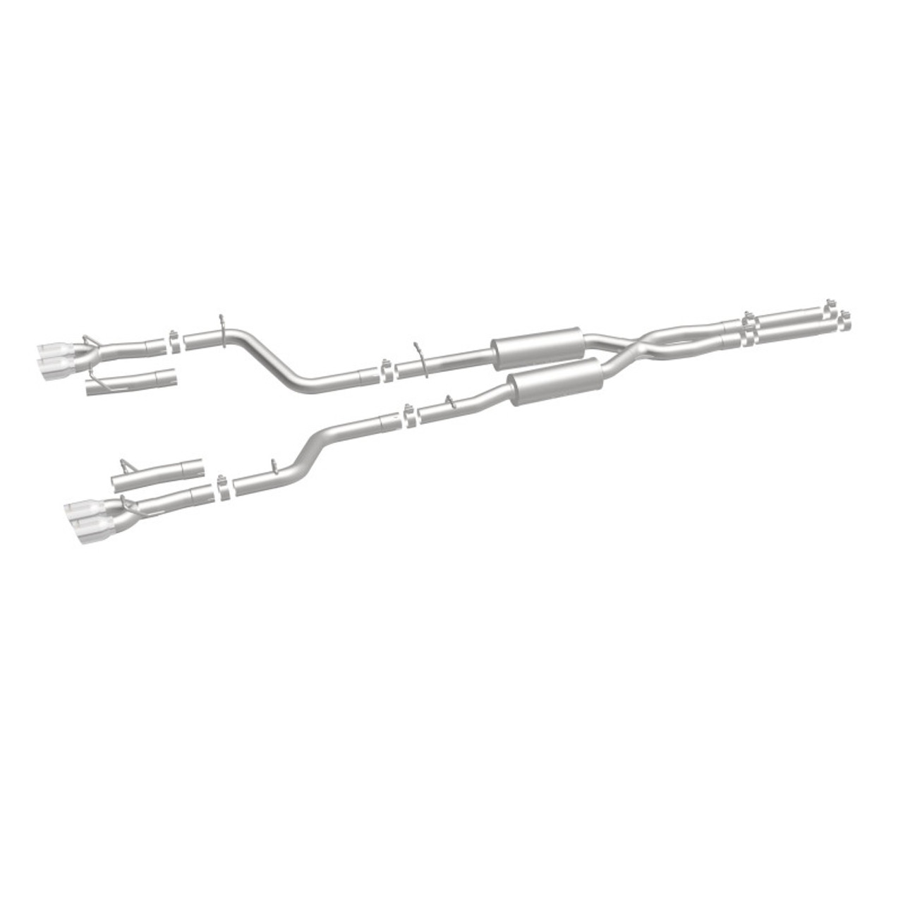 MagnaFlow Cat-Back, SS, 2.5in, Quad Split Rear 3.5in Tip 2015 Dodge Challenger 3.6L V6 - 19217