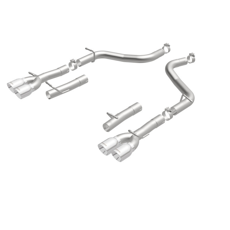 MagnaFlow Axle-Back, SS, 2.5in, Quad Split Rear 3.5in Tip 2015 Dodge Challenger 3.6L V6 - 19218