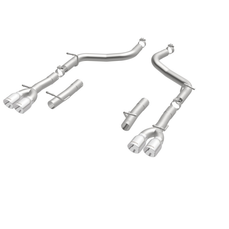 MagnaFlow Axle-Back, SS, 2.5in, Quad Split Rear 3.5in Tip 2015 Dodge Challenger 3.6L V6 - 19218