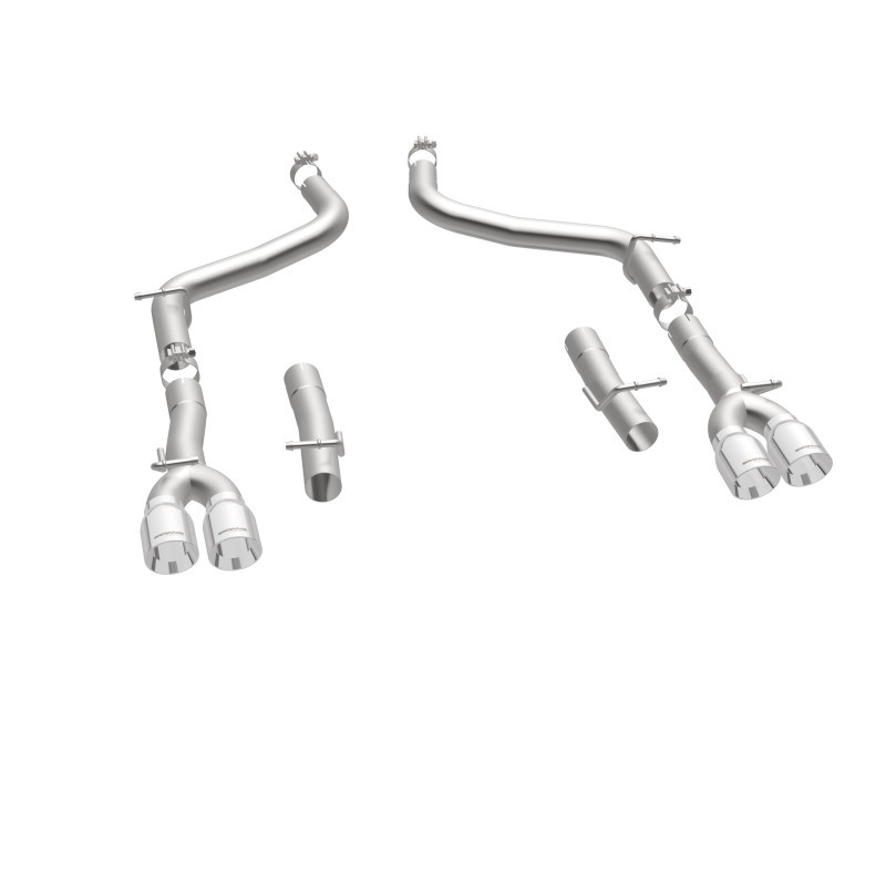 MagnaFlow Axle-Back, SS, 2.5in, Quad Split Rear 3.5in Tip 2015 Dodge Challenger 3.6L V6 - 19218