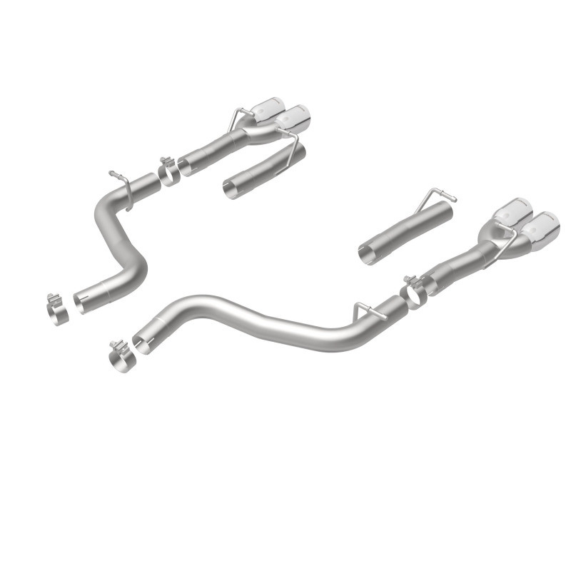 MagnaFlow Axle-Back, SS, 2.5in, Quad Split Rear 3.5in Tip 2015 Dodge Challenger 3.6L V6 - 19218