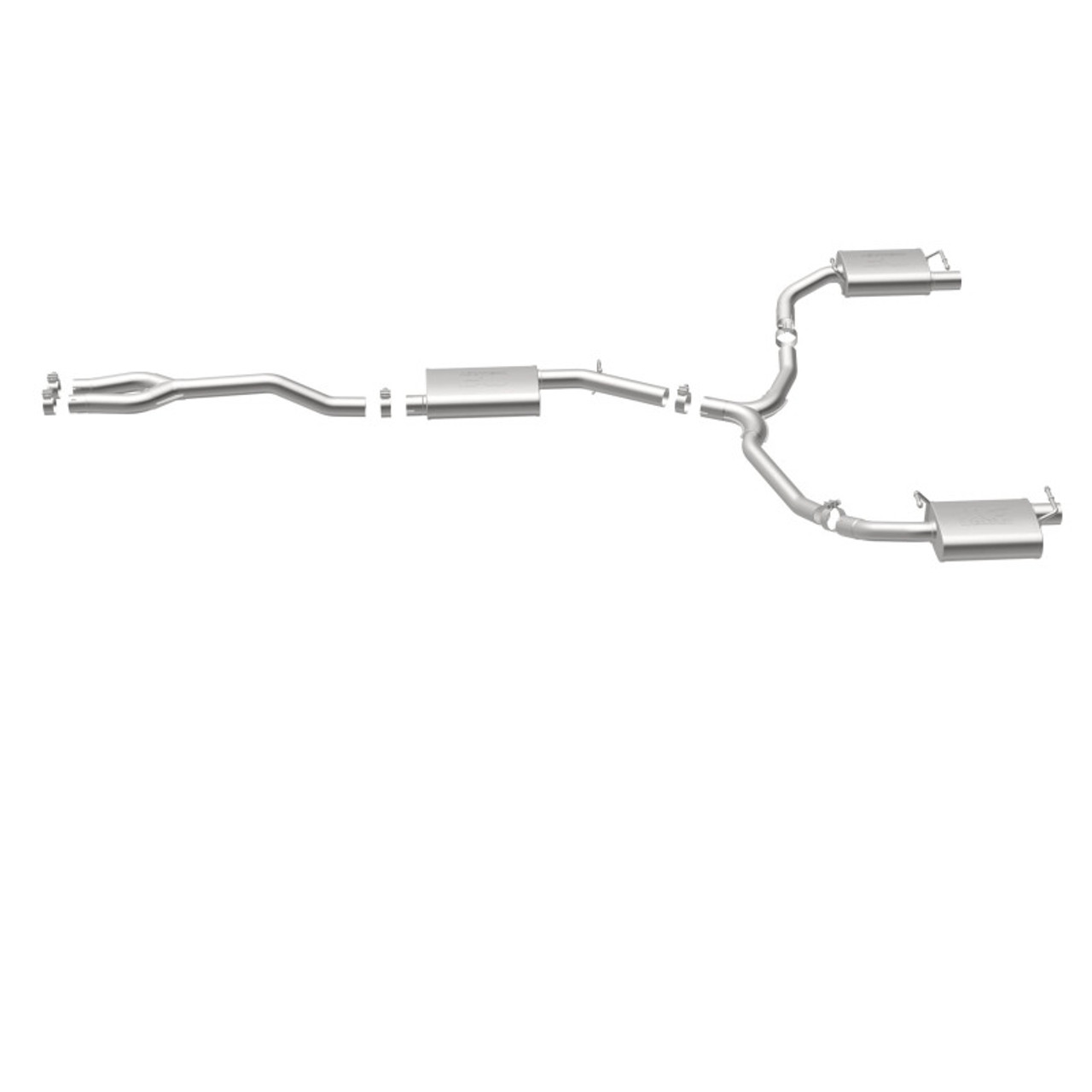 MagnaFlow Cat-Back SS Dual Split Rear Exit 2015 Dodge Charger/Chrysler 300C 3.6L V6 (Uses OEM Tips) - 19225