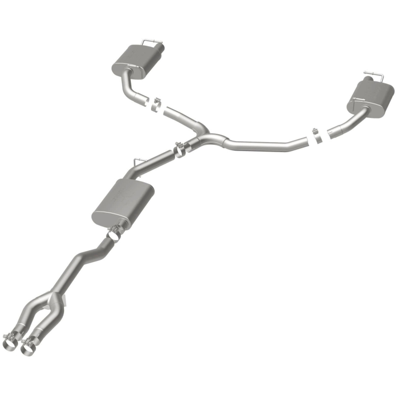 MagnaFlow Cat-Back SS Dual Split Rear Exit 2015 Dodge Charger/Chrysler 300C 3.6L V6 (Uses OEM Tips) - 19225