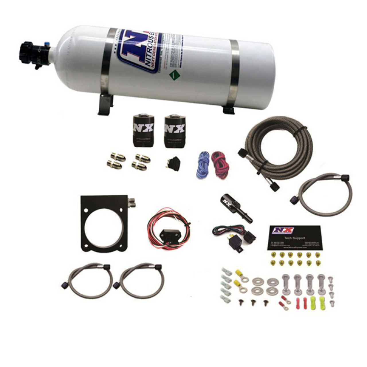 Nitrous Express Dodge 3.6L V6 Nitrous Plate Kit (50-200HP) w/15lb Bottle - 20971-15