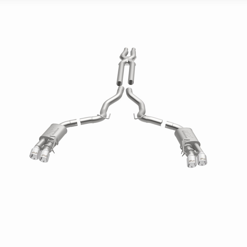 MagnaFlow SYS Cat-Back 2018 Ford Mustang GT 5.0L Competition Dual Exit Polished 4in Tips - 19368