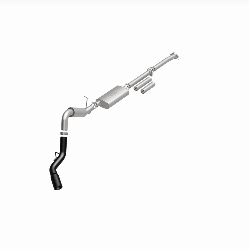 MagnaFlow 11-19 GM 2500/3500 6.0L 4in Single Passenger Side Rear Exit Cat-Back Exhaust w/Black Tips - 19376
