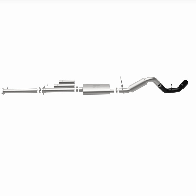 MagnaFlow 11-19 GM 2500/3500 6.0L 4in Single Passenger Side Rear Exit Cat-Back Exhaust w/Black Tips - 19376