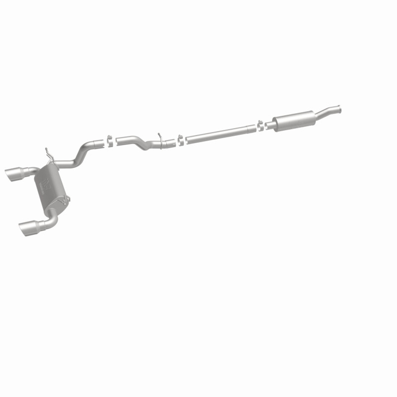 MagnaFlow 2018+ Jeep Wrangler 3.6L 409 SS Dual Split Rear Exit Polished Tips Cat-Back Exhaust - 19416