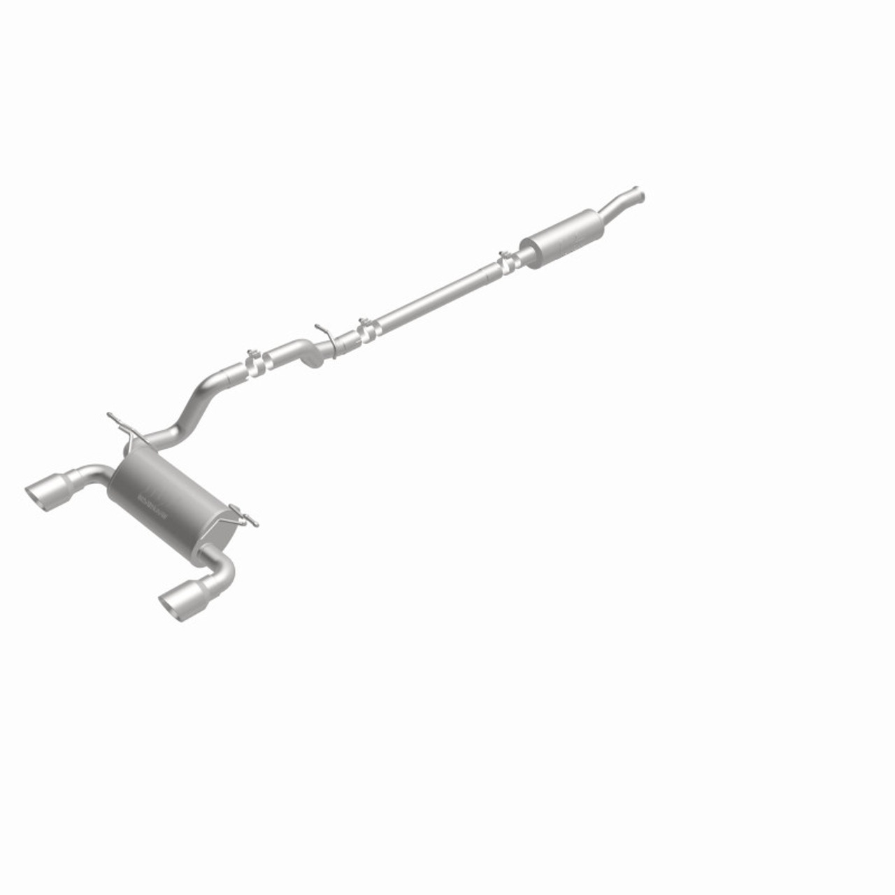 MagnaFlow 2018+ Jeep Wrangler 3.6L 409 SS Dual Split Rear Exit Polished Tips Cat-Back Exhaust - 19416
