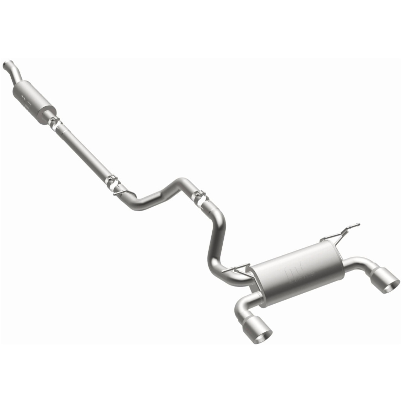 MagnaFlow 2018+ Jeep Wrangler 3.6L 409 SS Dual Split Rear Exit Polished Tips Cat-Back Exhaust - 19416