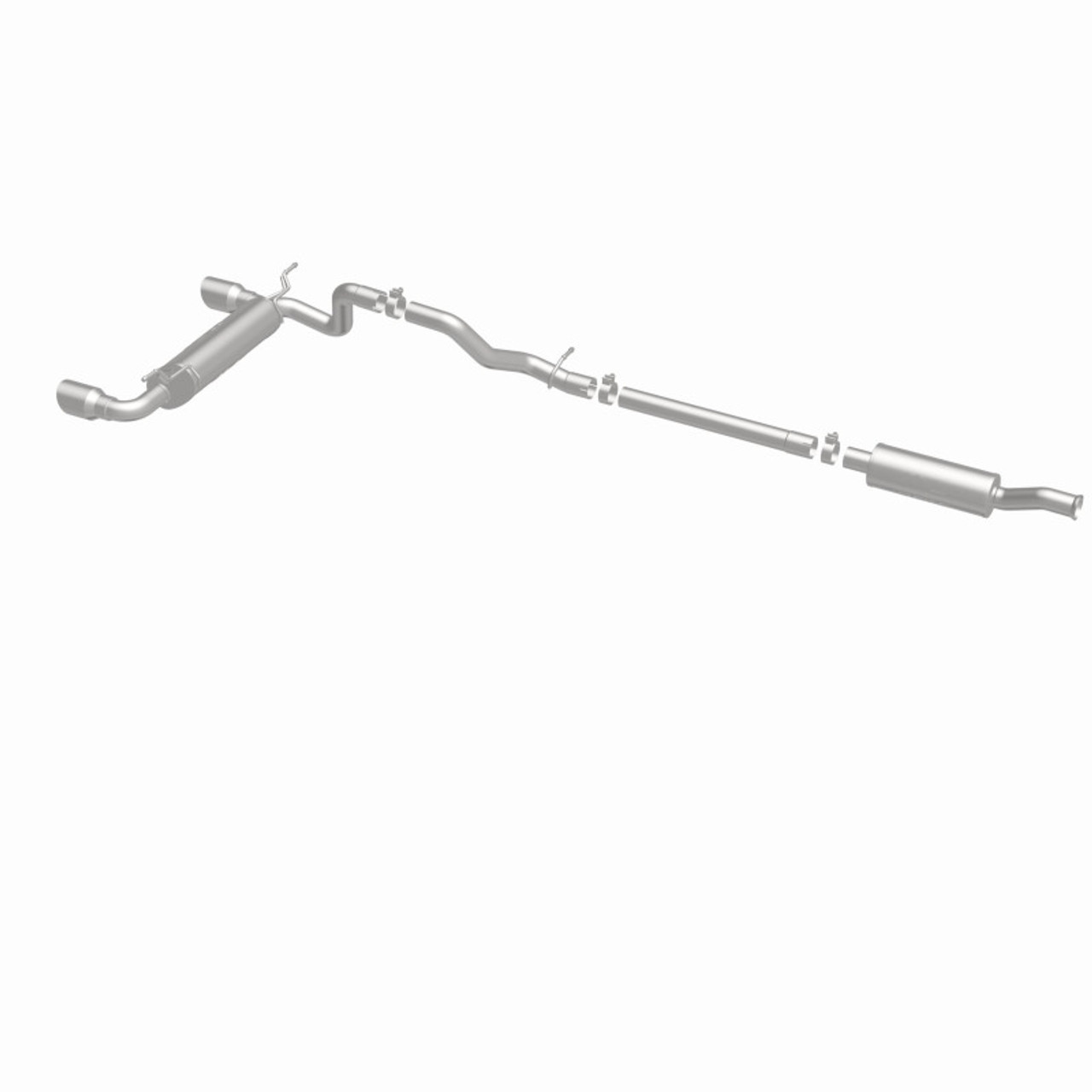 MagnaFlow 2018+ Jeep Wrangler 3.6L 409 SS Dual Split Rear Exit Polished Tips Cat-Back Exhaust - 19416