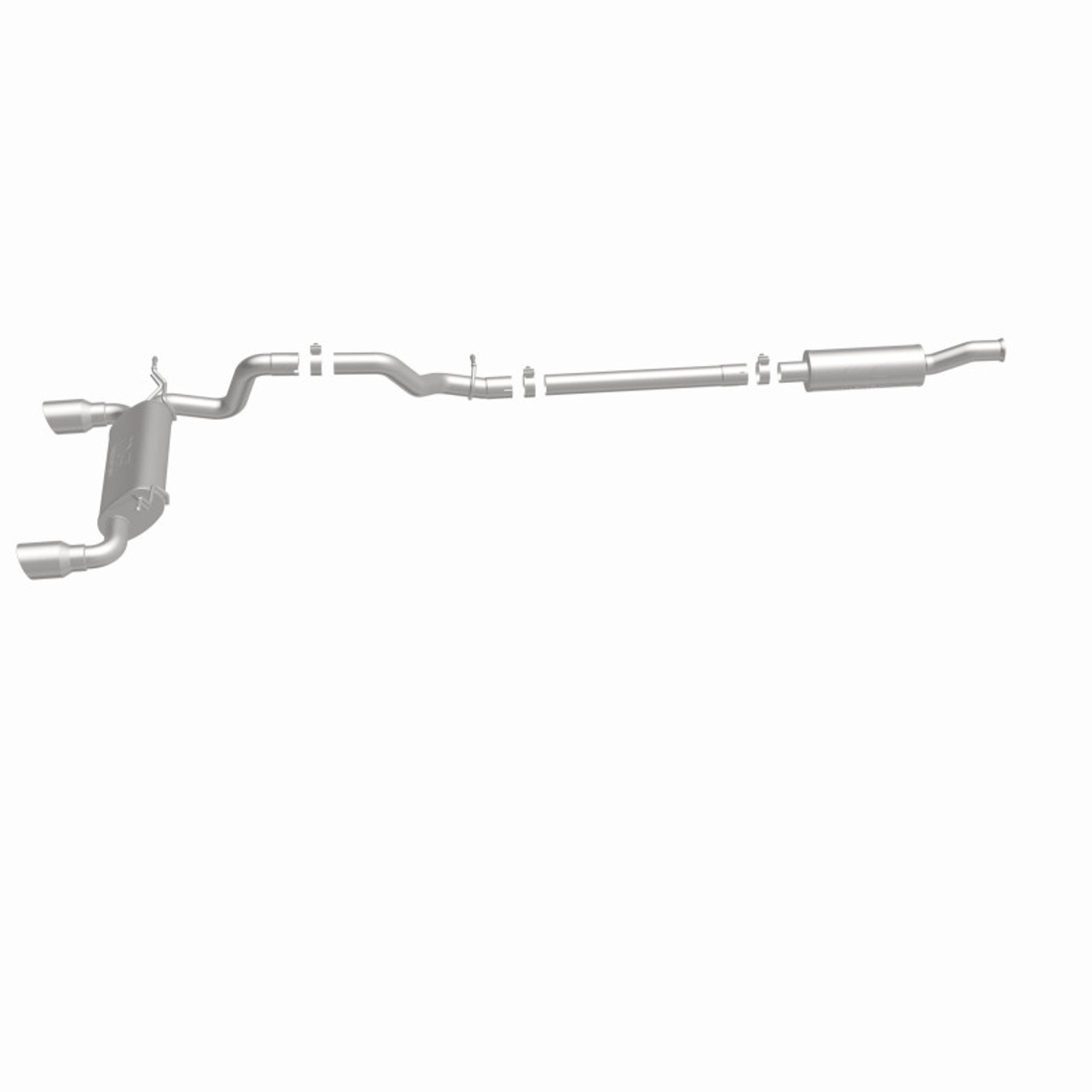 MagnaFlow 2018+ Jeep Wrangler 3.6L 409 SS Dual Split Rear Exit Polished Tips Cat-Back Exhaust - 19416