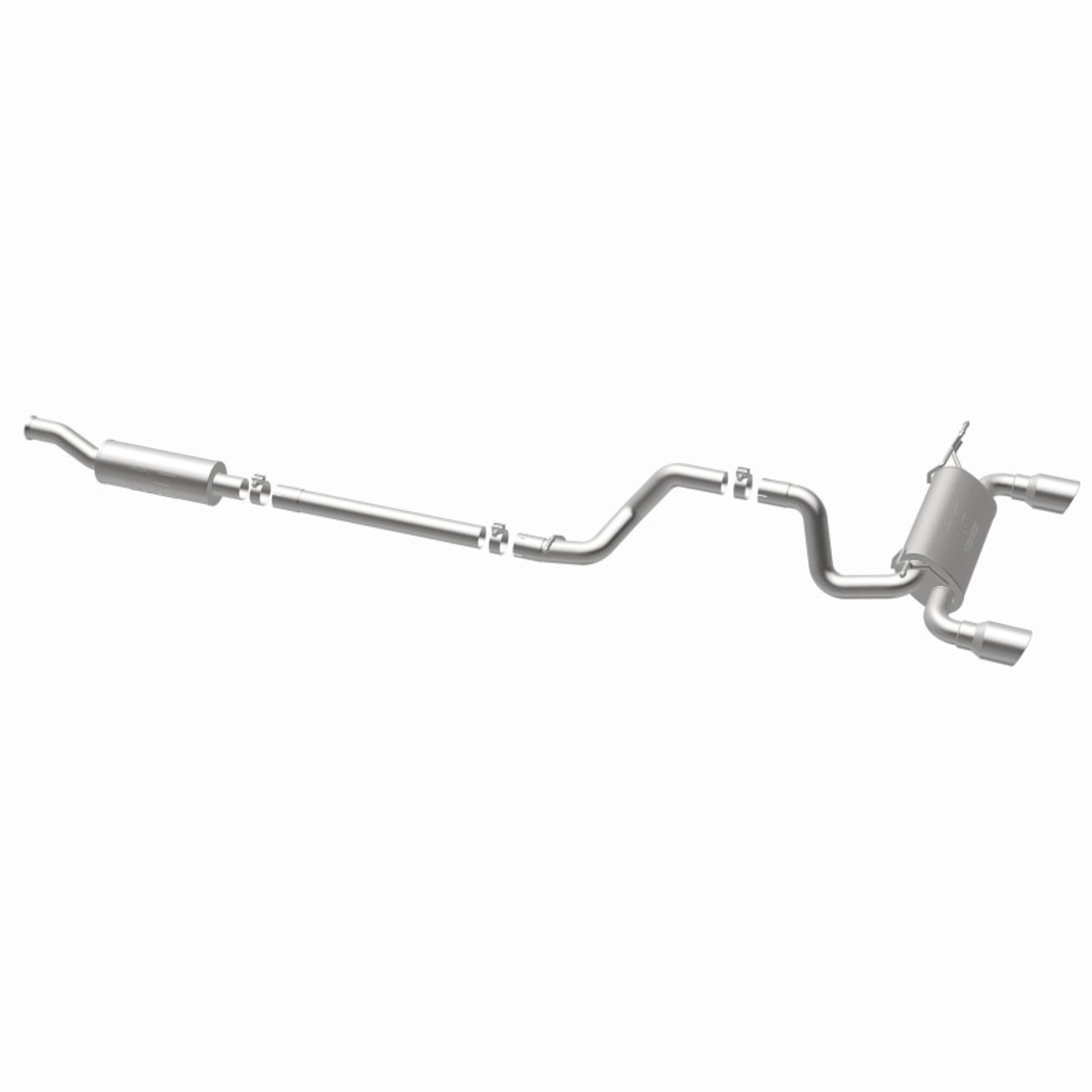 MagnaFlow 2018+ Jeep Wrangler 3.6L 409 SS Dual Split Rear Exit Polished Tips Cat-Back Exhaust - 19416