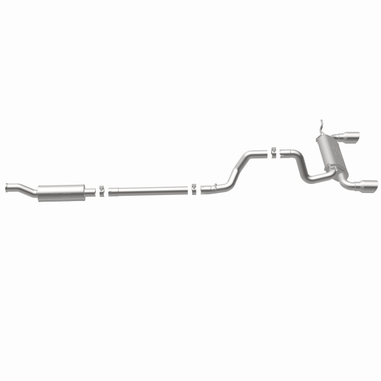 MagnaFlow 2018+ Jeep Wrangler 3.6L 409 SS Dual Split Rear Exit Polished Tips Cat-Back Exhaust - 19416
