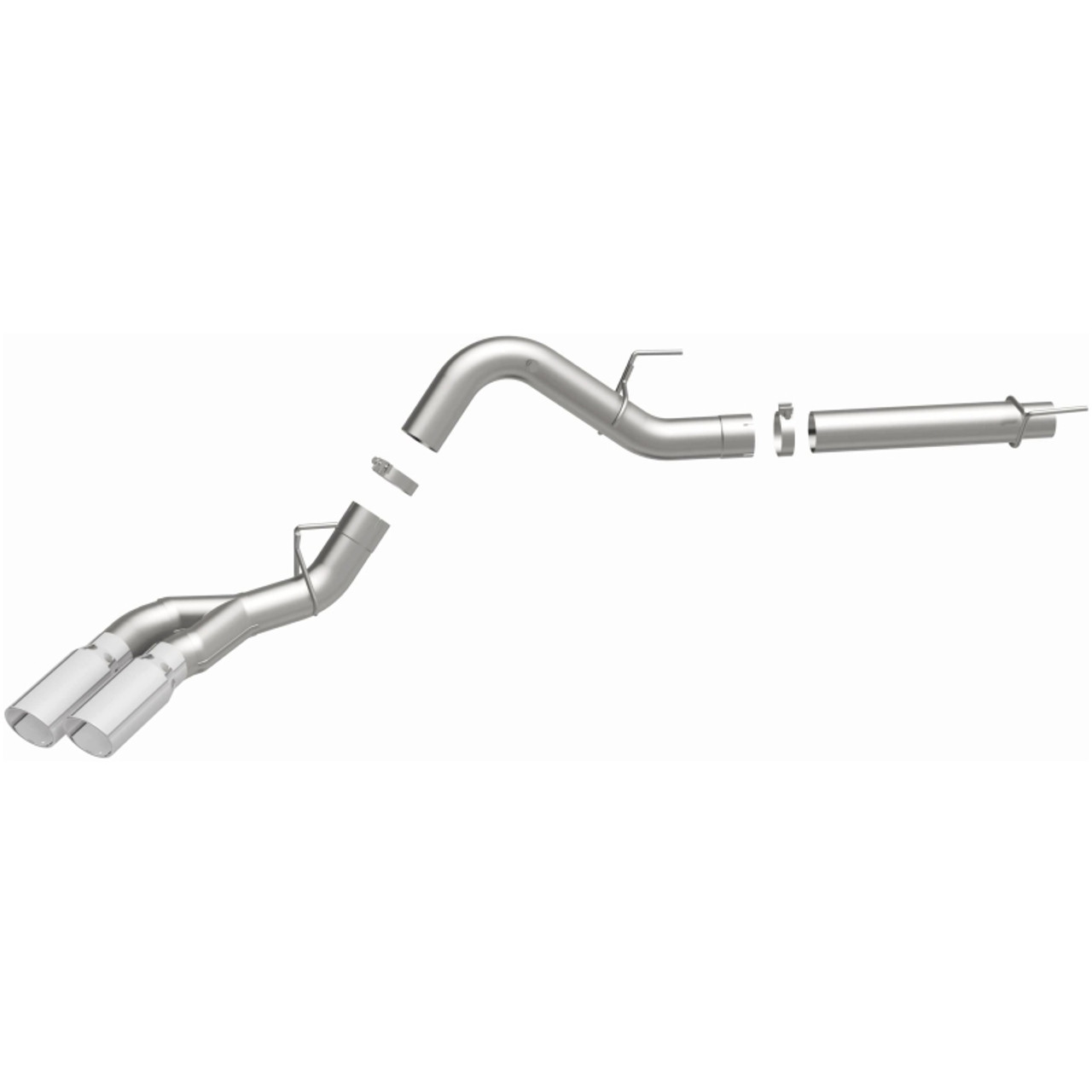 MagnaFlow CatBack 2018 Ford F-150 V6-3.0L Dual Exit Polished Stainless Exhaust - MF Series - 19422