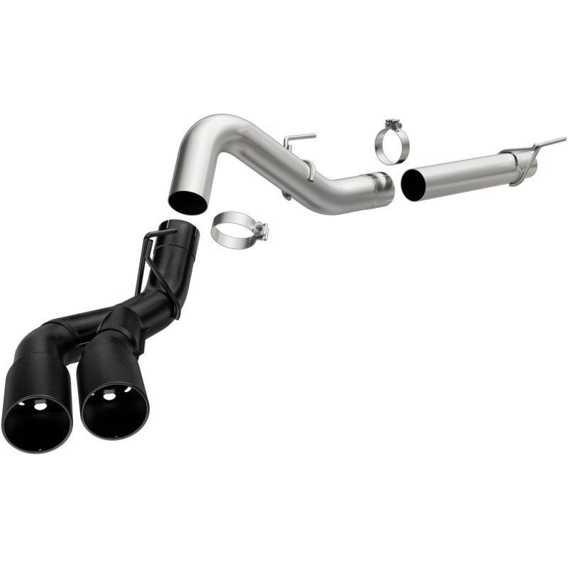 MagnaFlow CatBack 2018 Ford F-150 V6-3.0L Dual Exit Black Stainless Exhaust - MF Series - 19423
